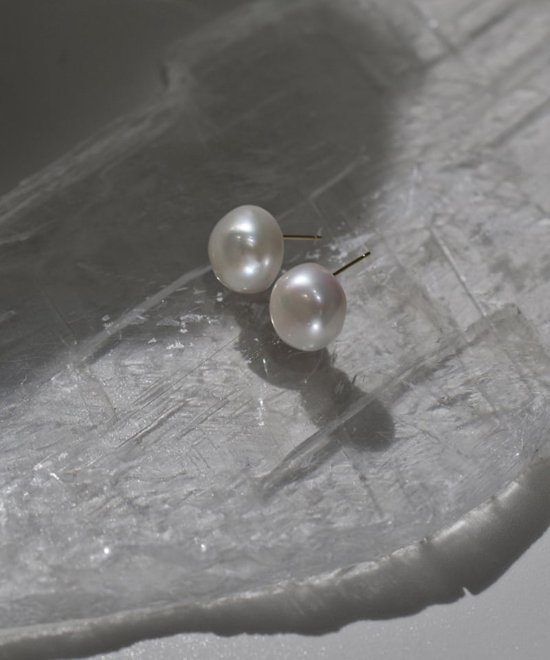 nude] bubble pearl STUD ピアス/イヤリング （white） | ri...