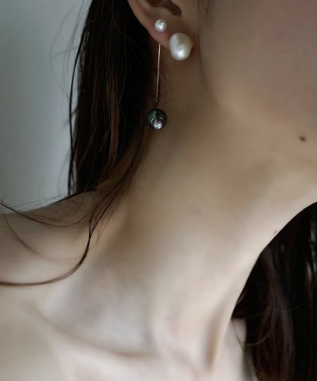 [nude] bubble pearl STUD ピアス/イヤリング（white）