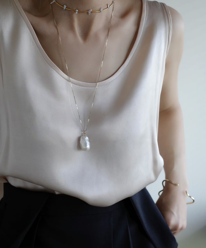 nude] tail baroque pearl norm necklace 【Sランク】 ...