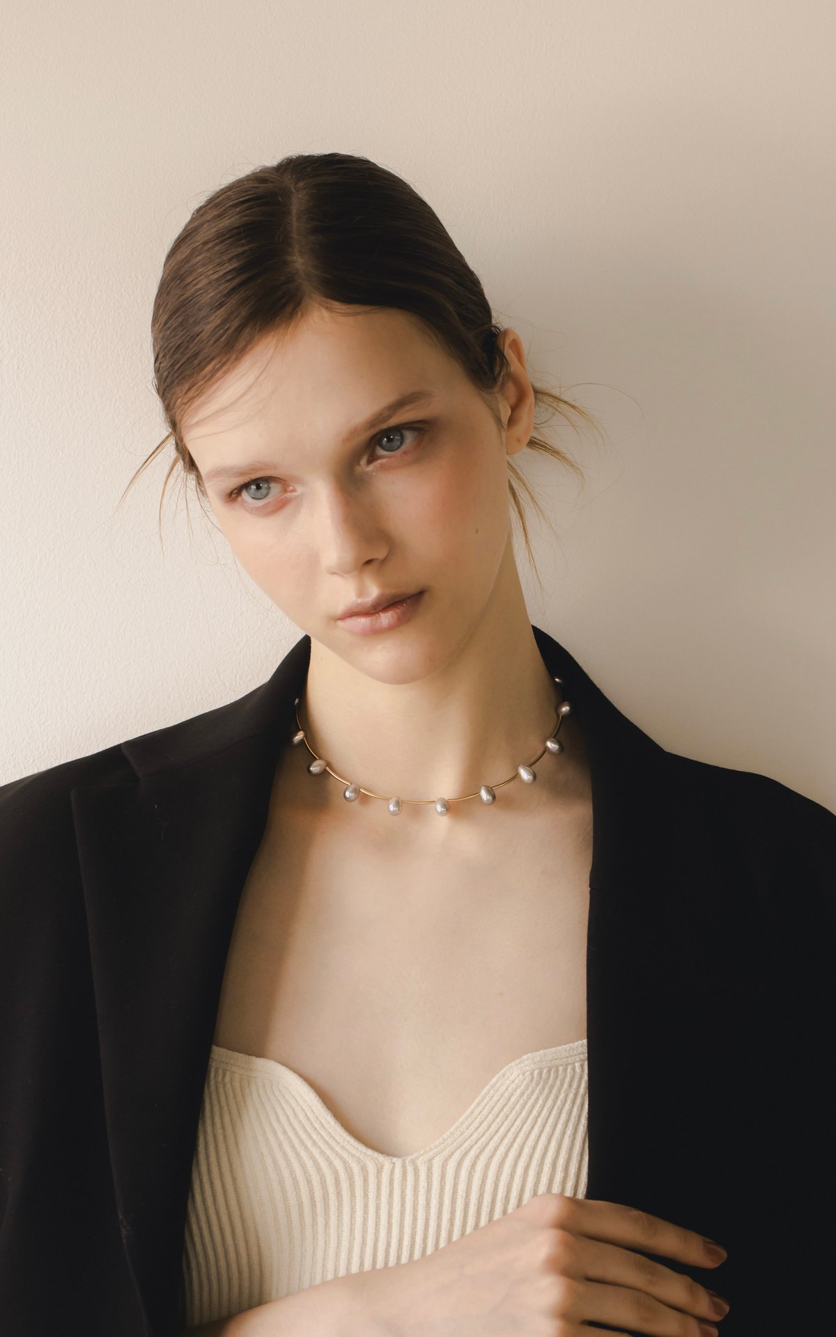 pearl dot choker（GRAY） | ripsalis