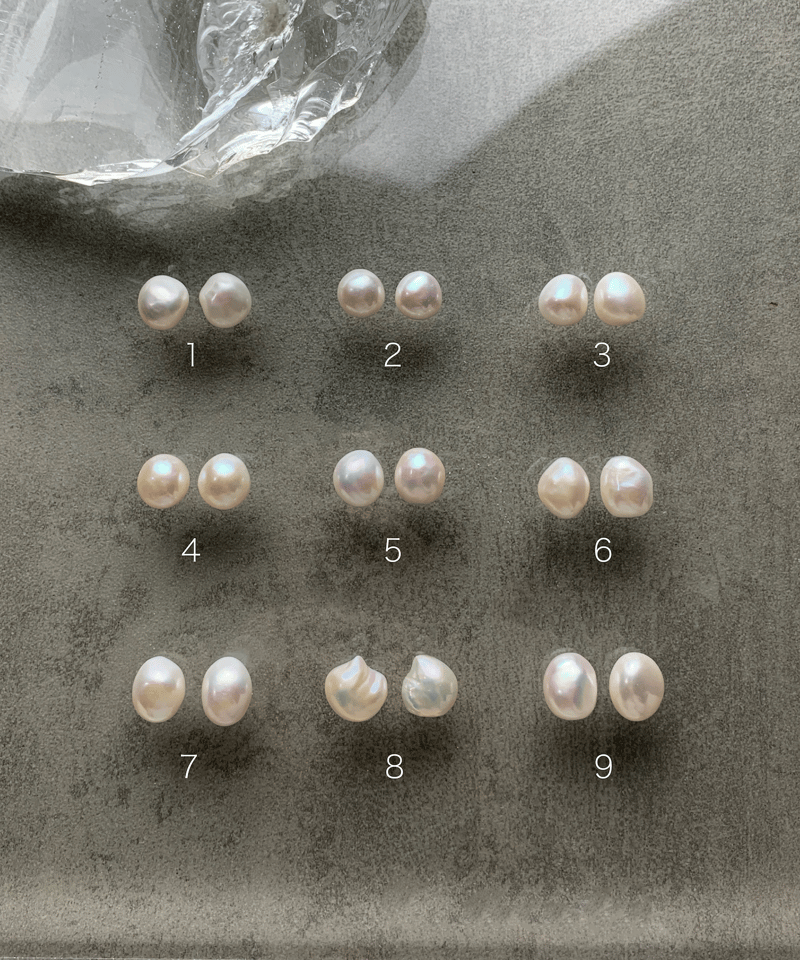 nude] bubble pearl STUD ピアス/イヤリング（white） | rip