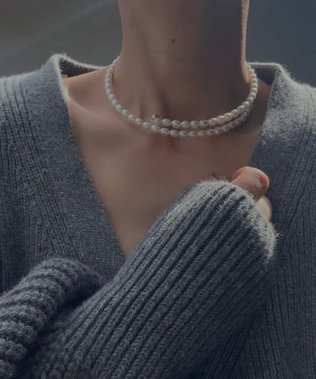 [dip] full pearl choker（white）