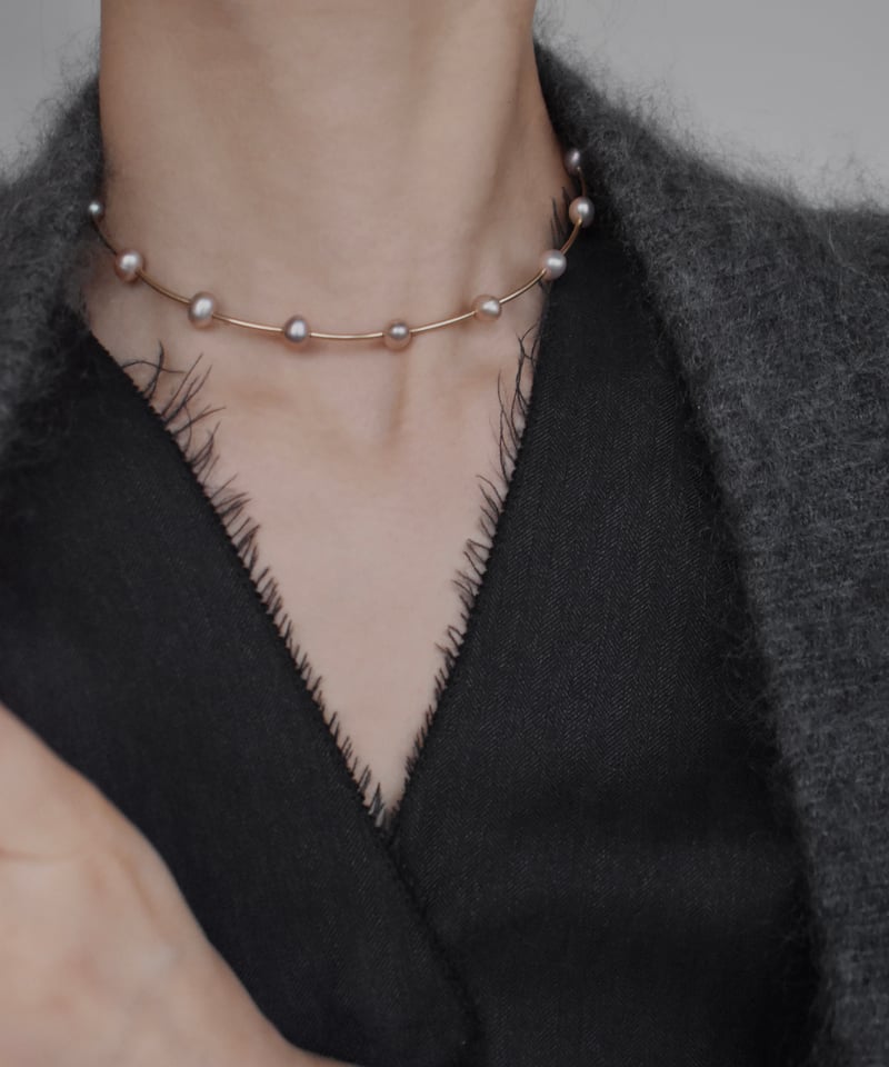 ripsalis リプサリス パールドットチョーカー M シルバー　3回着用 pearl dot choker | ripsalis