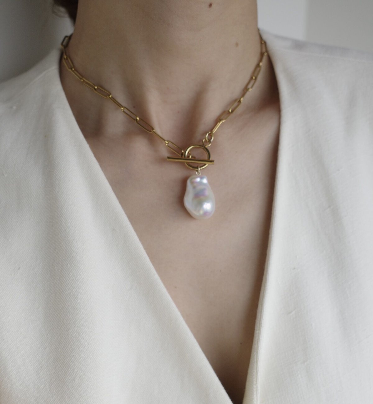 tail baroque pearl paperclip choker【Sランク】 | rip tail baroque pearl paperclip choker【Sランク】 | rip