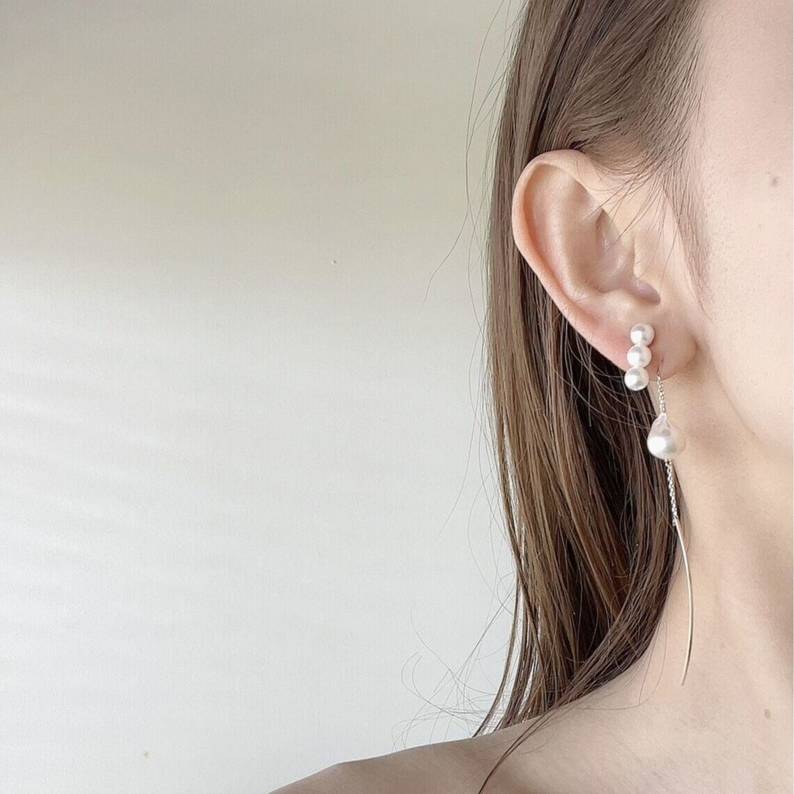 【完売品】ripsalis 3line dip pearl (black)ピアス dip] 3line dip pearl （black） | ripsalis