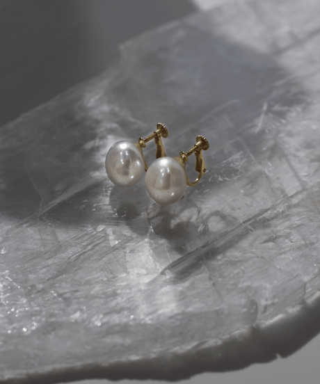 [nude] mini bubble pearl STUD ピアス/イヤリング（white）