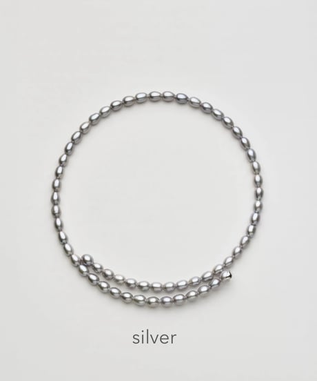 ［dip］full pearl choker（GRAY）