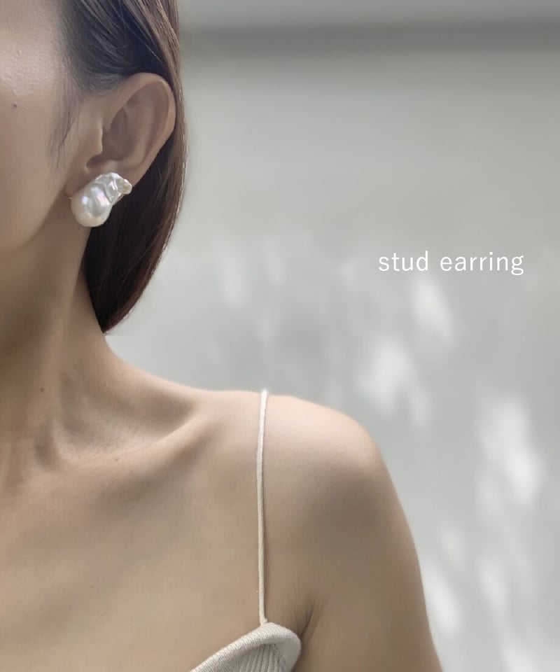 nude] tail baroque pearl STUD ピアス/イヤリング〈13-15m...