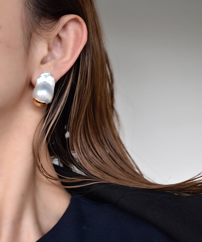 dip] tail baroque pearl STUD ピアス/イヤリング 【Sランク】