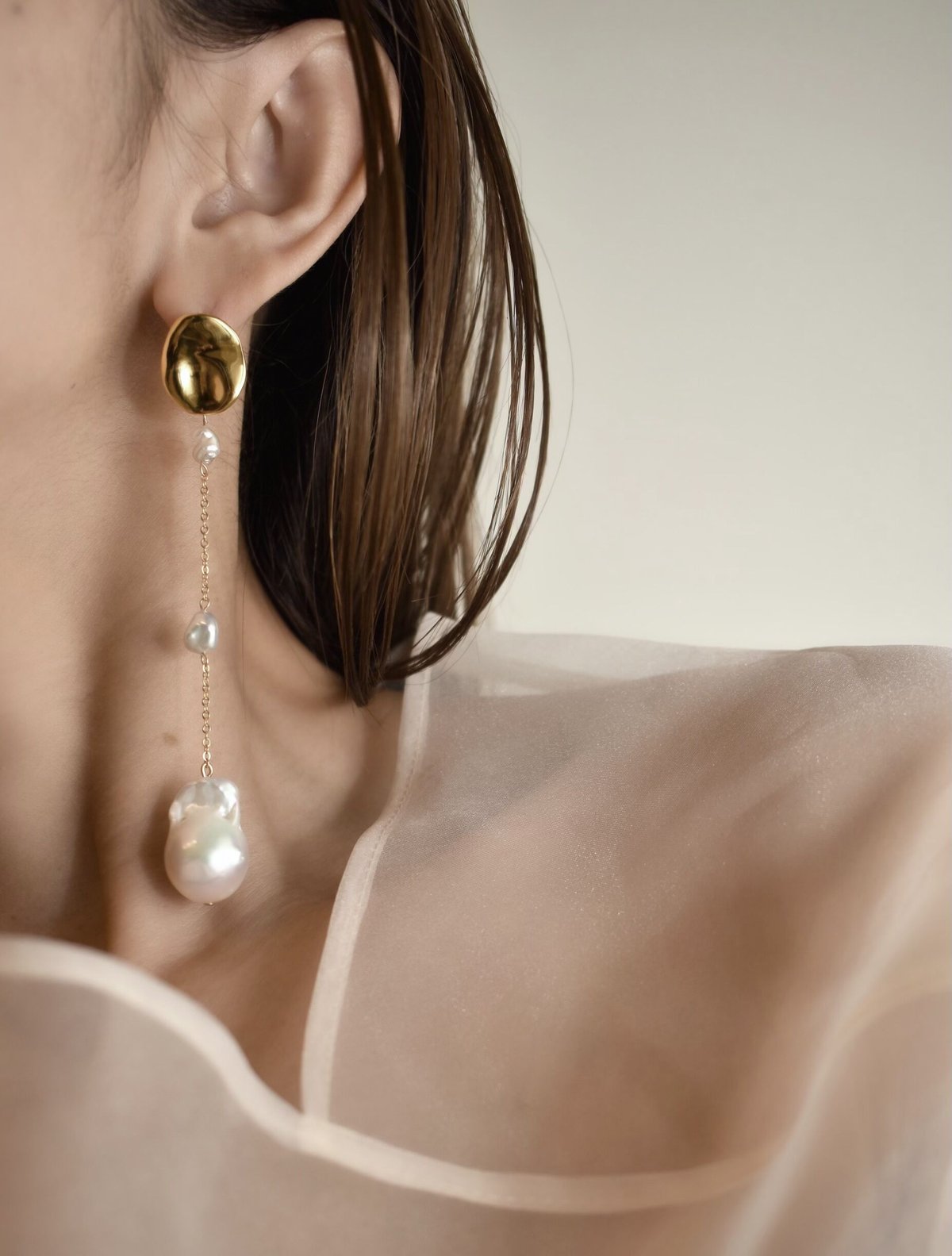 ripsalis パールドロップピアス ripsalis リプサリス バロックパールピアス