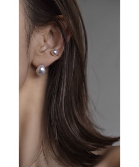 [nude] mini bubble pearl STUD ピアス/イヤリング（white）