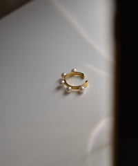 【完売品】ripsalis 3line dip pearl (black)ピアス 完売品】ripsalis 3line dip pearl (black)ピアス