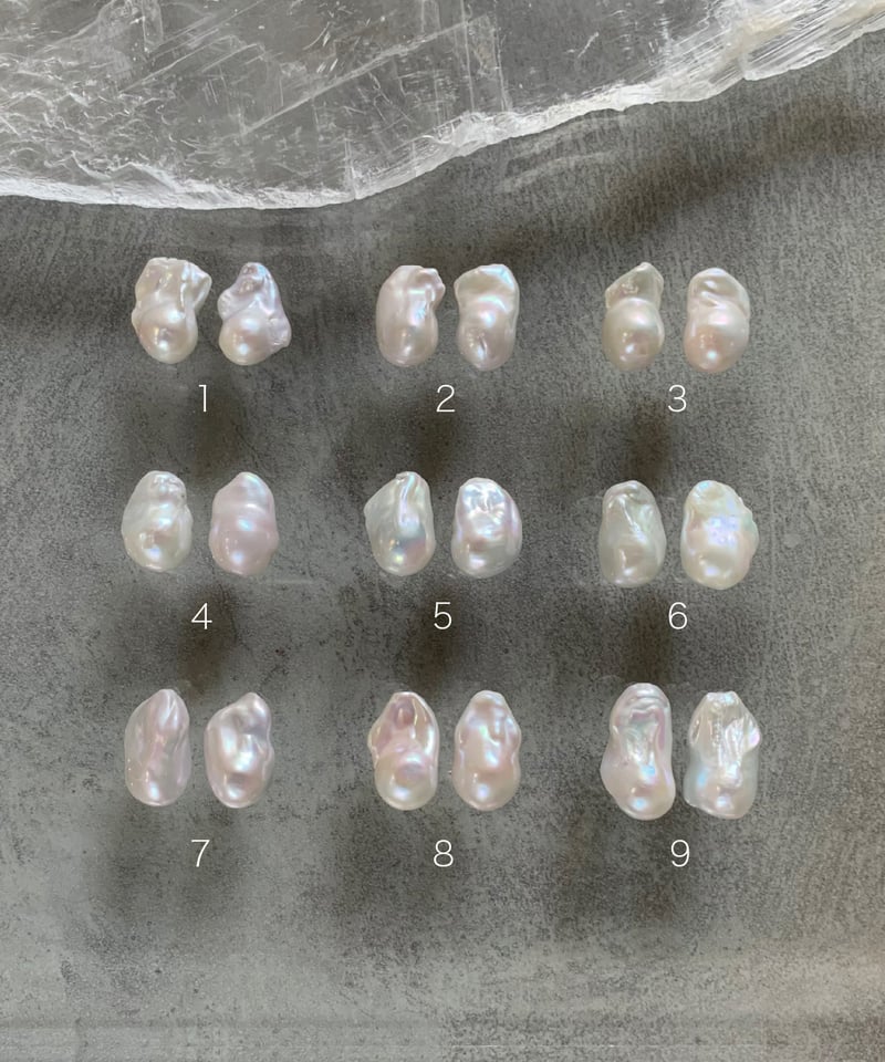 nude] tail baroque pearl -03 STUD ピアス/イヤリング |