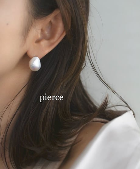 [nude] bubble pearl STUD ピアス/イヤリング（white）