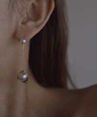 【美品】リプサリス　bubblepearlピアス nude] mini bubble pearl STUD ピアス/イヤリング（white）