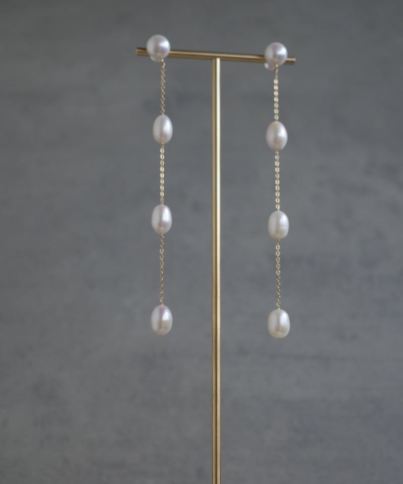 【tammy】パールロングピアス ripsalis リプサリス 4dot 4dot pearl | ripsalis