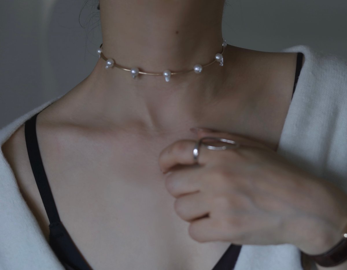 AKOYA TOGE pearl dot choker | ripsalis