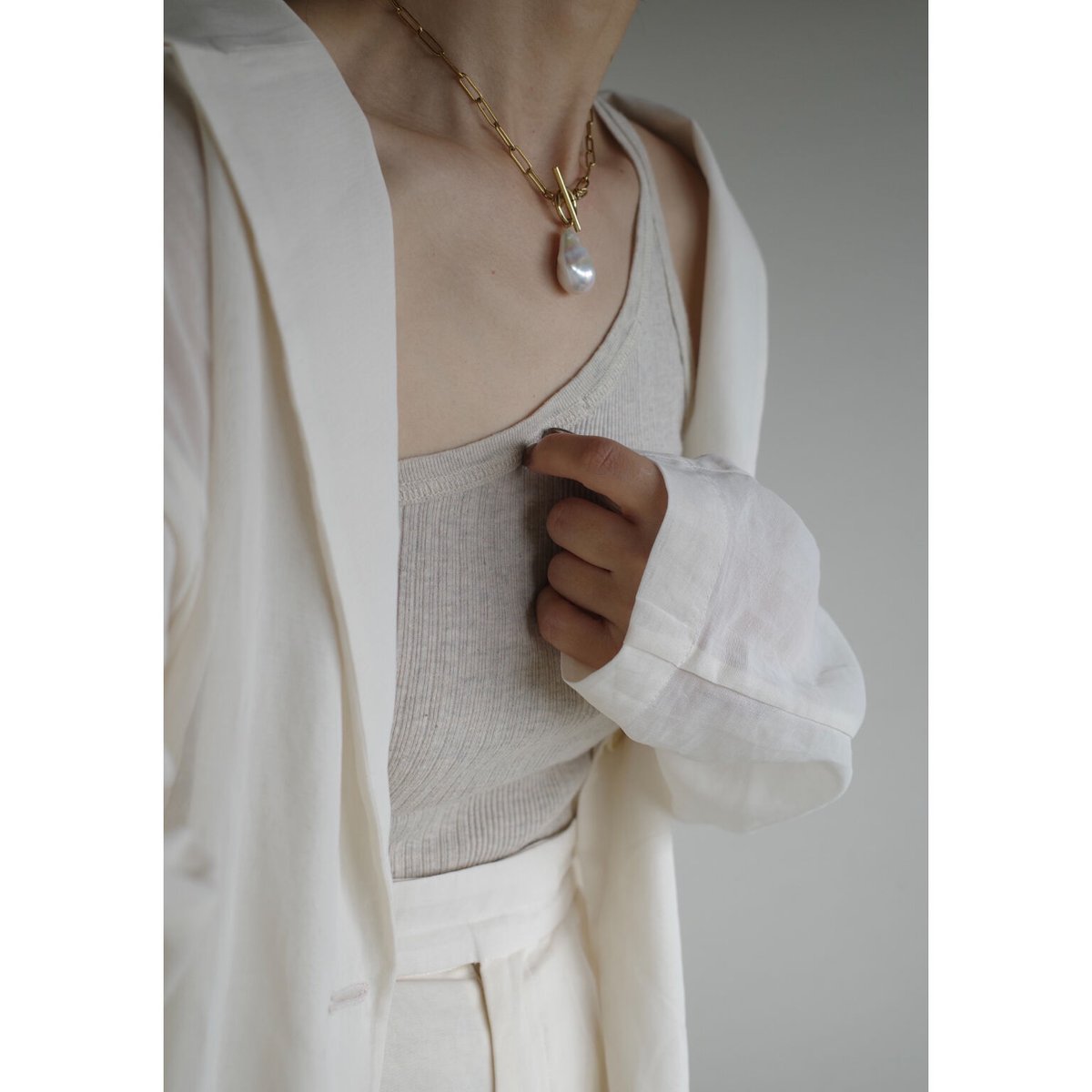 OYSTER pearl paperclip necklace【Sランク】 | ripsalis