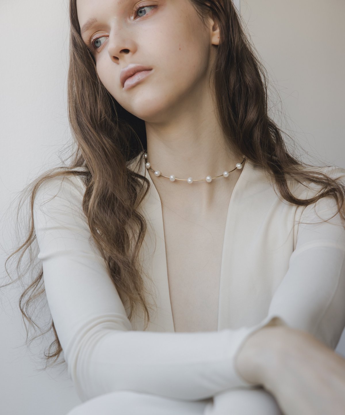 ripsalis リプサリス パールドットチョーカー M シルバー　3回着用 pearl dot choker | ripsalis
