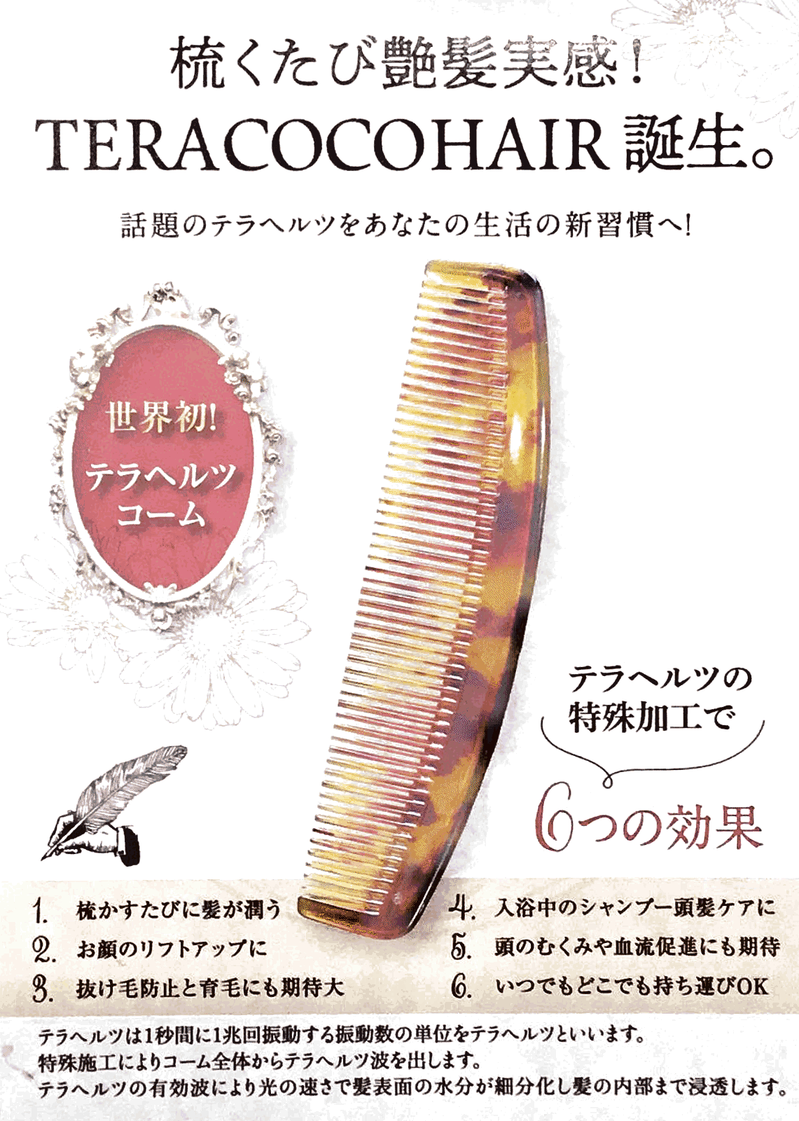 テラココヘア ヘアコーム テラヘルツ 専用ケース付き 新品未使用 テラココヘア ヘアコーム テラヘルツ 専用ケース付き 新品未使用
