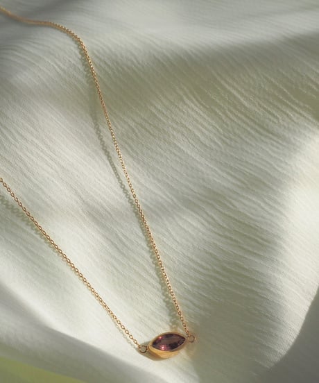 Garnet necklace 40cm 18K (No,201779)