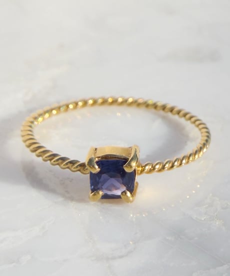 Violet Sapphire Twist Ring (NO,137463) Silver 18kコーティング13号