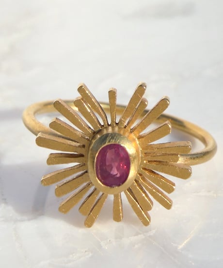 Suria Ring Ruby (GGTL No,201803) Silver 18K coating 11号