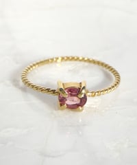 Garnet Twist Ring (NO,201782) Silver 18kコーティング15号