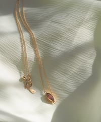 Garnet necklace 40cm 18K (No,201779)