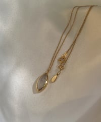 MoonStone necklace 40cm Silver 18K コーティング (No,202178)