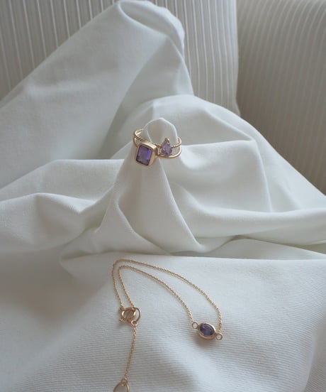 Violet Sapphire Twist Ring (NO,137046) 10K 12号