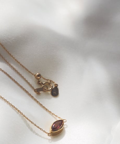 Garnet necklace 40cm 18K (No,201779)