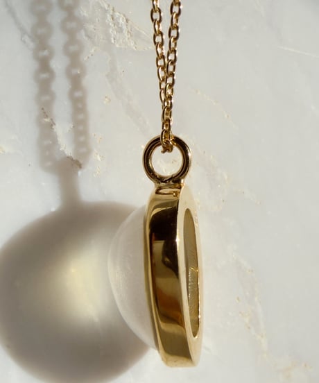 Moonstone necklace 45cm Silver 18K coating (No,202167)