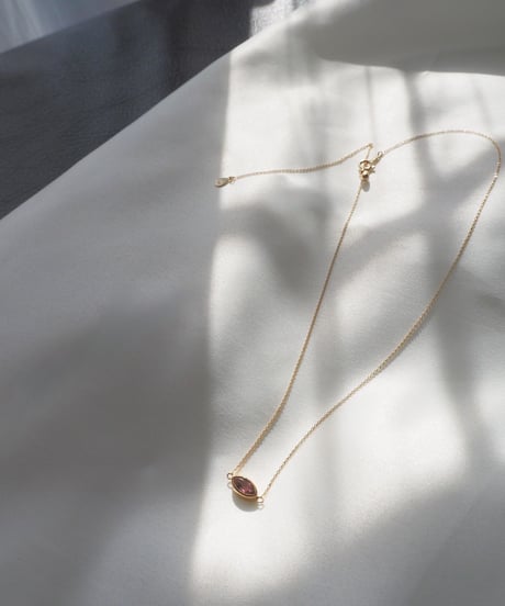 Garnet necklace 40cm 18K (No,201779)