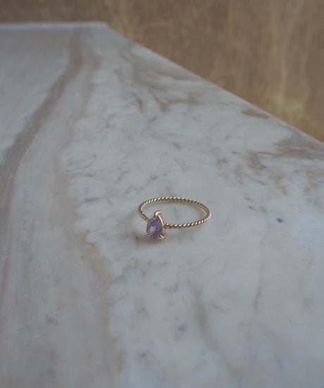 Violet Sapphire Twist Ring (NO,137046) 10K 12号