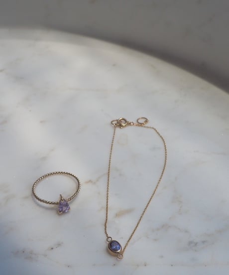 Violet Sapphire Twist Ring (NO,137046) 10K 12号