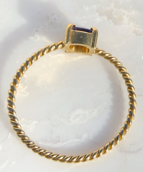 Violet Sapphire Twist Ring (NO,137463) Silver 18kコーティング13号