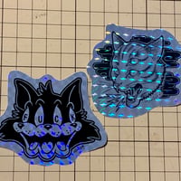 キラキラステッカー四つ目猫