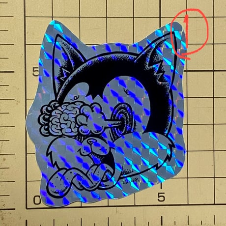 キラキラステッカー変な猫