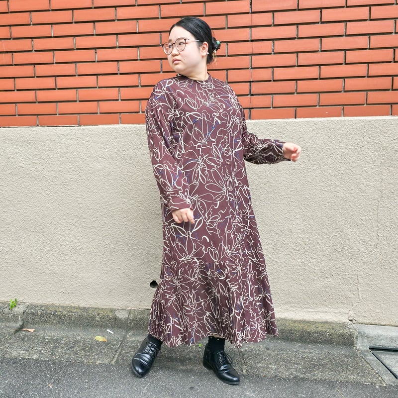 線描き裾プリーツワンピース （7243209） | ココラーレCocolare Lacoup