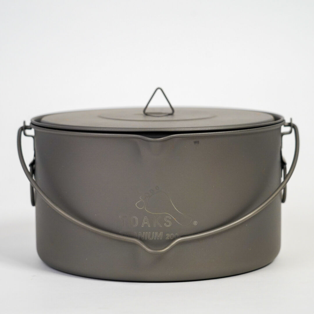 バーベキュー・調理用品 TOAKS Titanium 2000ml Pot TOAKS Titanium 2000ml Pot with Bail Handle – TOAKS Outdoor