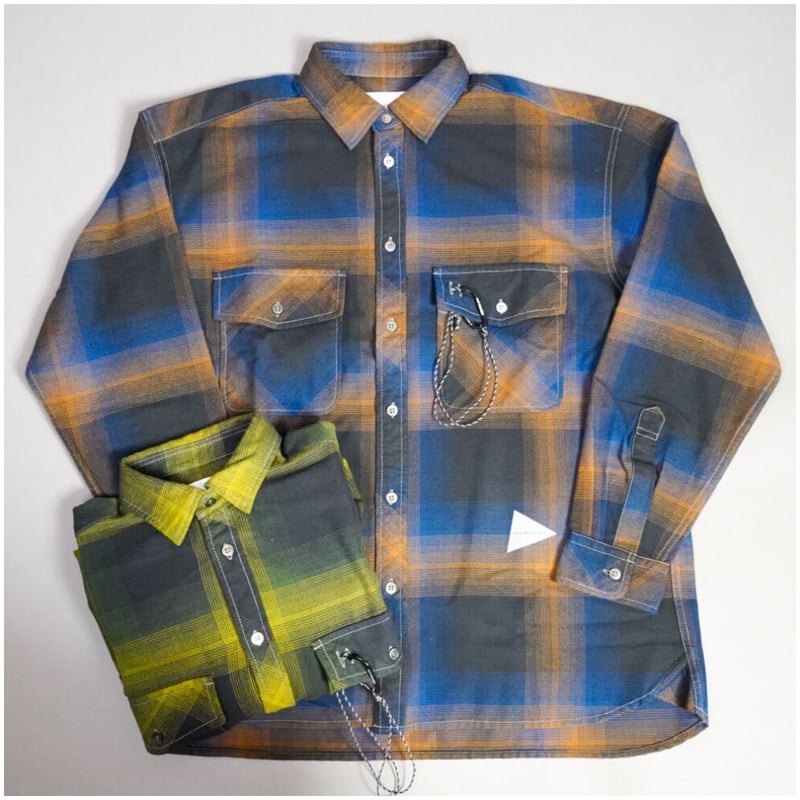 and wander /thermonel check collarless LS shirt...