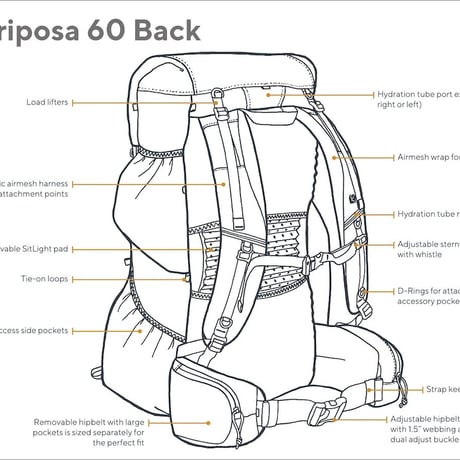 GOSSAMER GEAR/Mariposa R 60 Backpack