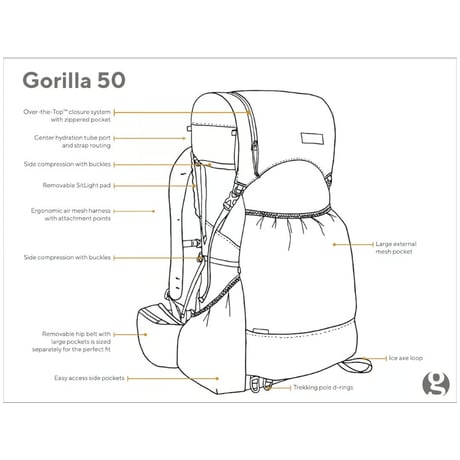 GOSSAMER GEAR/Gorilla 50 R Ultralight