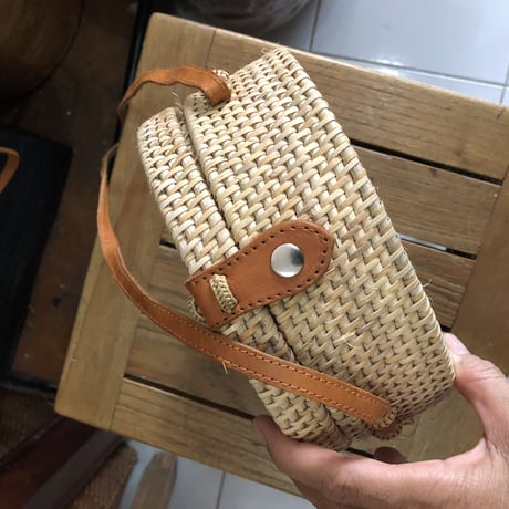 アタ＆ラタン バッグ 丸型(M)
