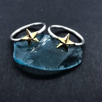 ノーティカル スター リング 真鍮x925シルバー