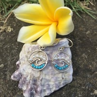 Wave  ピアス パール＆ターコイズ 925シルバー