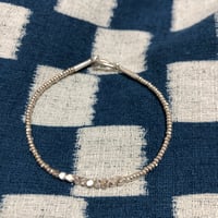 シルバービーズ　ブレスレット　センターダイヤ