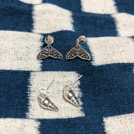 シーシェル　シルバーピアス