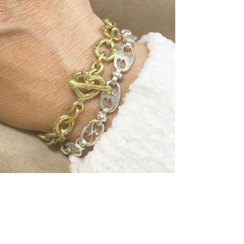 コーラル リンクブレスレット 真鍮 | Voyage Jewelry Japan